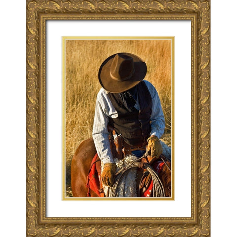 The Plains Drifter Gold Ornate Wood Framed Art Print with Double Matting by Dawson, Robert