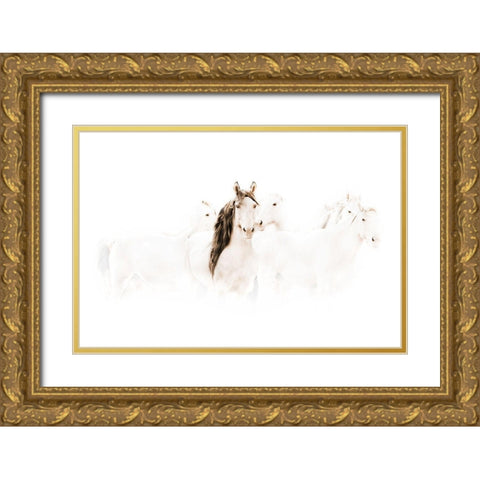 The Family Gold Ornate Wood Framed Art Print with Double Matting by Dawson, Robert