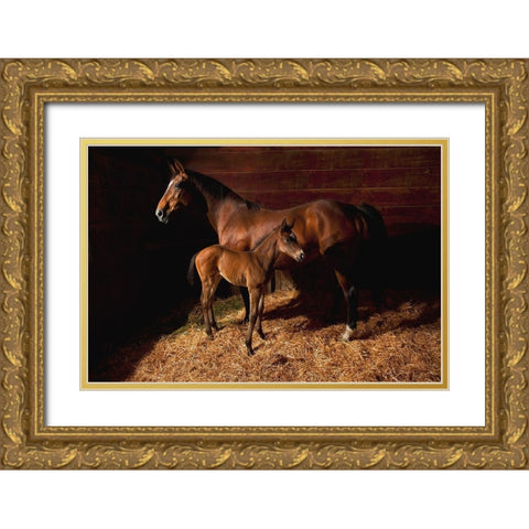 Waiting for the New Boss Gold Ornate Wood Framed Art Print with Double Matting by Dawson, Robert