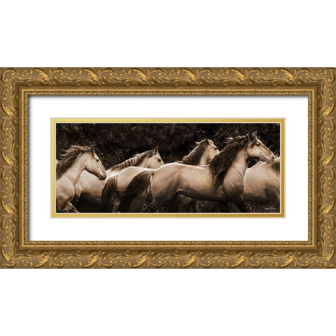 Were Out of Here Gold Ornate Wood Framed Art Print with Double Matting by Dawson, Robert