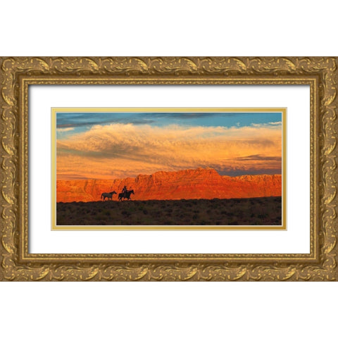 Trailing Home Gold Ornate Wood Framed Art Print with Double Matting by Dawson, Robert