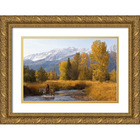 Wallow County Gold Ornate Wood Framed Art Print with Double Matting by Dawson, Robert