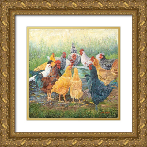 Taking Ten Gold Ornate Wood Framed Art Print with Double Matting by Dudley, June