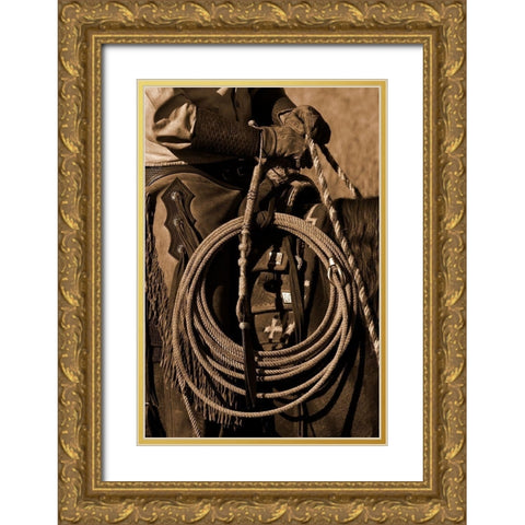 Hired Hand II Gold Ornate Wood Framed Art Print with Double Matting by Dawson, Robert