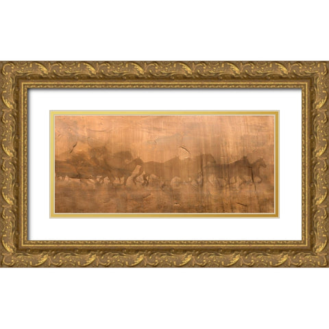 Shadows Past Gold Ornate Wood Framed Art Print with Double Matting by Dawson, Robert