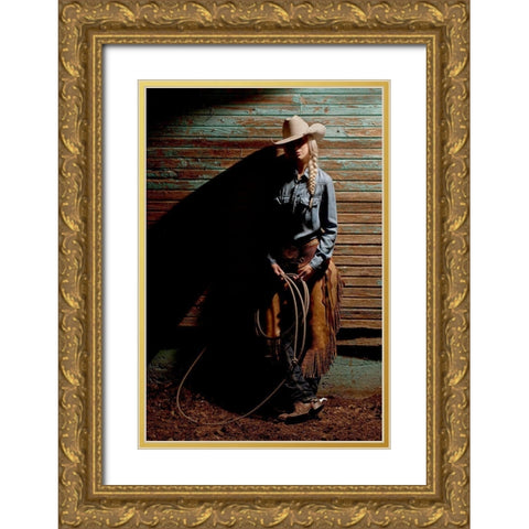At the End of the Day Gold Ornate Wood Framed Art Print with Double Matting by Dawson, Robert