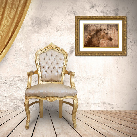 The Arab Prancer Gold Ornate Wood Framed Art Print with Double Matting by Dawson, Robert