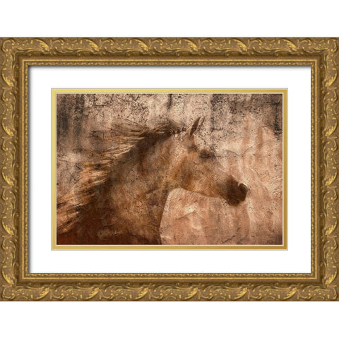 The Arab Prancer Gold Ornate Wood Framed Art Print with Double Matting by Dawson, Robert