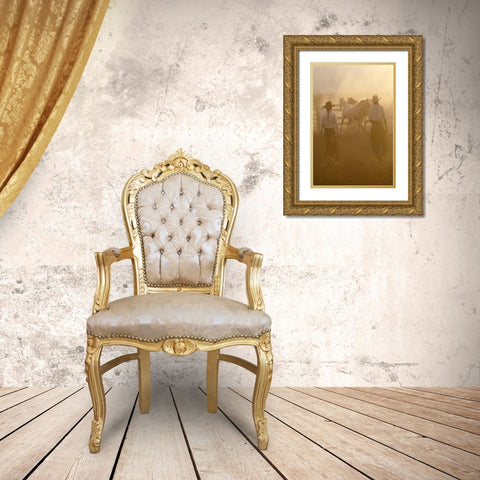 Take Your Pick Gold Ornate Wood Framed Art Print with Double Matting by Dawson, Robert