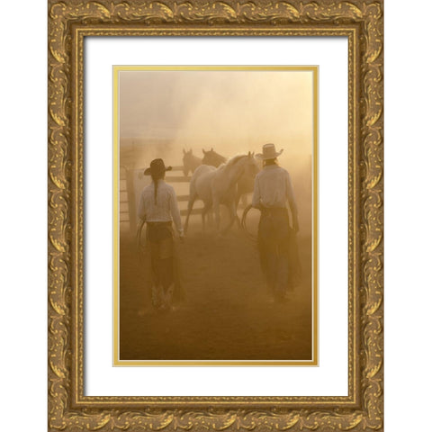 Take Your Pick Gold Ornate Wood Framed Art Print with Double Matting by Dawson, Robert
