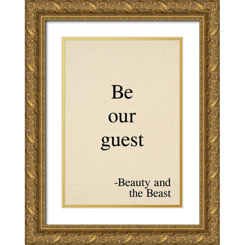 RFBEGUST Gold Ornate Wood Framed Art Print with Double Matting by UNKNOWN