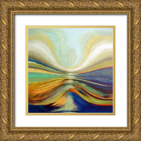 Bending Light I Gold Ornate Wood Framed Art Print with Double Matting by Bolokofsky, Ronald