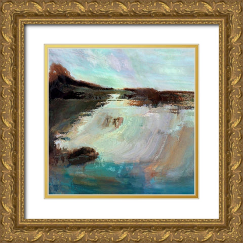 River Falls Gold Ornate Wood Framed Art Print with Double Matting by Bolokofsky, Ronald