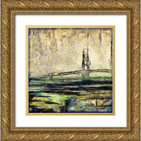 Bay Mist Gold Ornate Wood Framed Art Print with Double Matting by Bolokofsky, Ronald