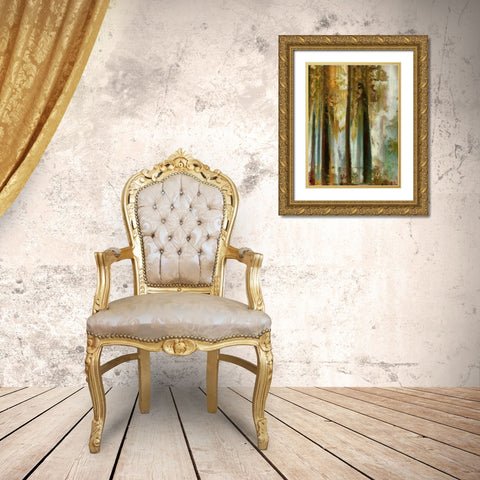 Golden Forest I Gold Ornate Wood Framed Art Print with Double Matting by Bolokofsky, Ronald