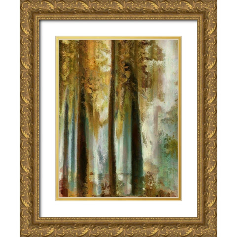 Golden Forest I Gold Ornate Wood Framed Art Print with Double Matting by Bolokofsky, Ronald