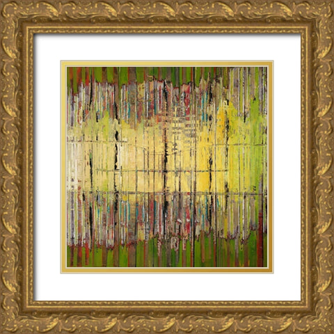 Bamboo Curtain Gold Ornate Wood Framed Art Print with Double Matting by Bolokofsky, Ronald