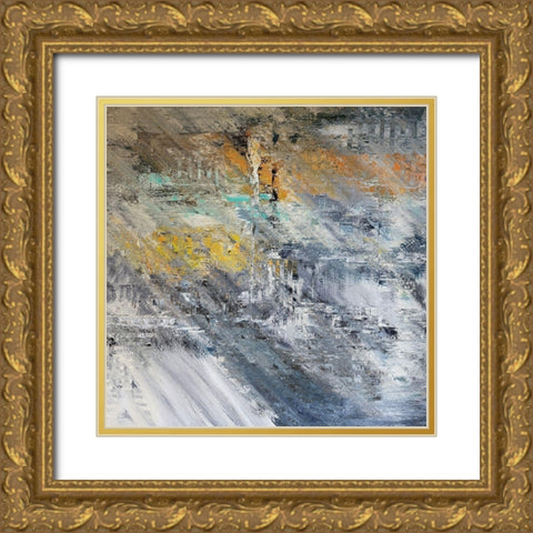 Chicago Winter Gold Ornate Wood Framed Art Print with Double Matting by Bolokofsky, Ronald