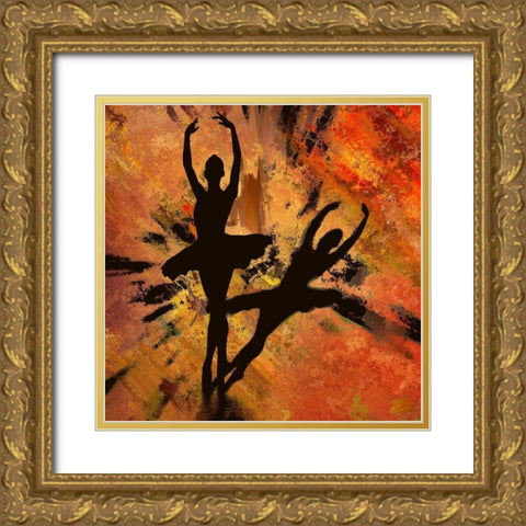 Silhouettes and Shadows Gold Ornate Wood Framed Art Print with Double Matting by Bolokofsky, Ronald