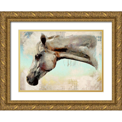Head Shot Gold Ornate Wood Framed Art Print with Double Matting by Bolokofsky, Ronald
