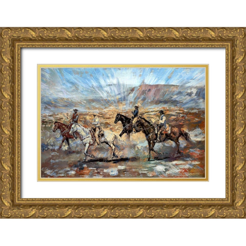 Herders Gold Ornate Wood Framed Art Print with Double Matting by Bolokofsky, Ronald