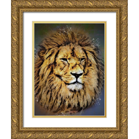 King of the Jungle Gold Ornate Wood Framed Art Print with Double Matting by Bolokofsky, Ronald