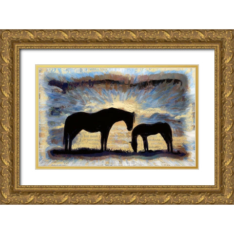 On the Range Gold Ornate Wood Framed Art Print with Double Matting by Bolokofsky, Ronald