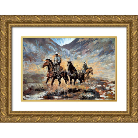 Prospecting Gold Ornate Wood Framed Art Print with Double Matting by Bolokofsky, Ronald
