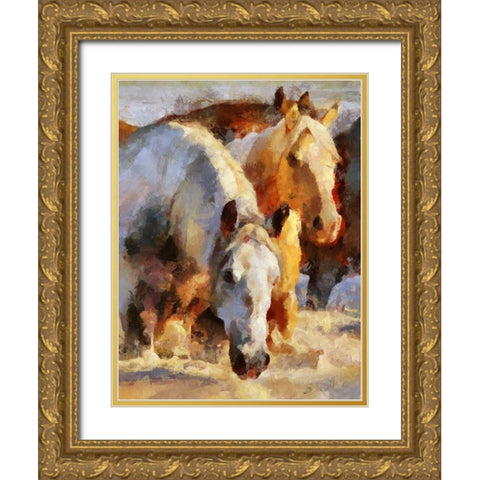 Shallow Water Gold Ornate Wood Framed Art Print with Double Matting by Bolokofsky, Ronald