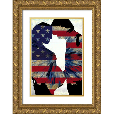 American Birthright Gold Ornate Wood Framed Art Print with Double Matting by Bolokofsky, Ronald