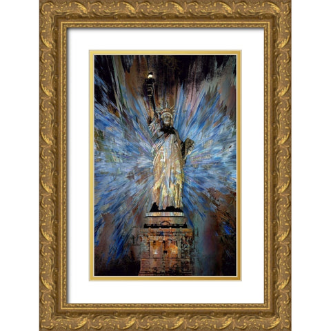 Celebrating Freedom Gold Ornate Wood Framed Art Print with Double Matting by Bolokofsky, Ronald
