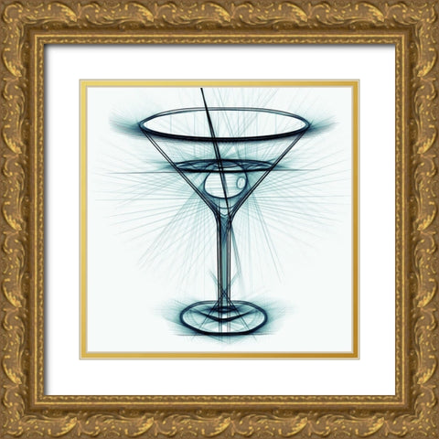 Cocktail III Gold Ornate Wood Framed Art Print with Double Matting by Bolokofsky, Ronald