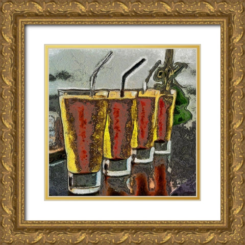 Cocktails II Gold Ornate Wood Framed Art Print with Double Matting by Bolokofsky, Ronald