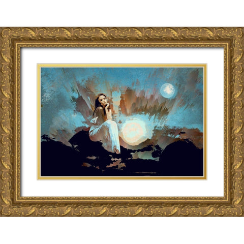 Light the Way Gold Ornate Wood Framed Art Print with Double Matting by Bolokofsky, Ronald