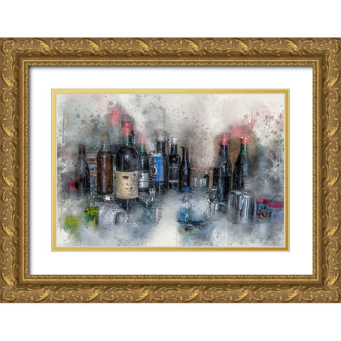 Party Time II Gold Ornate Wood Framed Art Print with Double Matting by Bolokofsky, Ronald