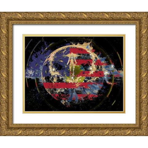 Targeting Freedom Gold Ornate Wood Framed Art Print with Double Matting by Bolokofsky, Ronald