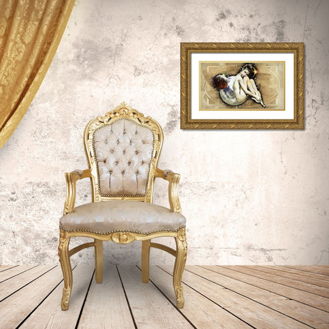 Venus Amongst the Stars Gold Ornate Wood Framed Art Print with Double Matting by Bolokofsky, Ronald