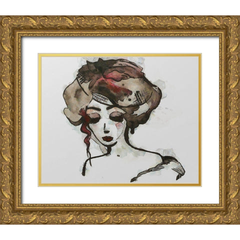 Evening Out Gold Ornate Wood Framed Art Print with Double Matting by Bolokofsky, Ronald