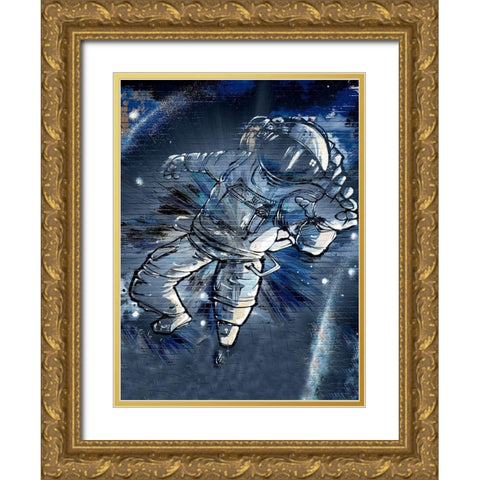 Major Tom Gold Ornate Wood Framed Art Print with Double Matting by Bolokofsky, Ronald