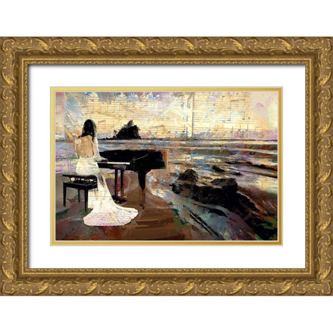Rock Concert II Gold Ornate Wood Framed Art Print with Double Matting by Bolokofsky, Ronald