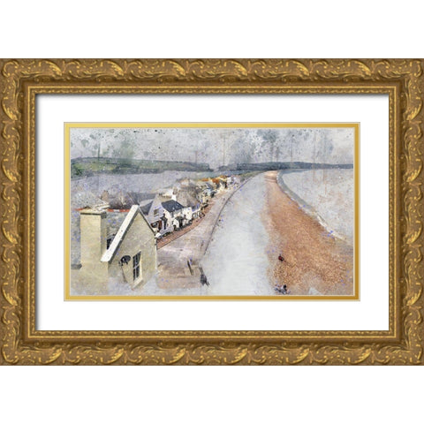Slapton Sands Gold Ornate Wood Framed Art Print with Double Matting by Bolokofsky, Ronald