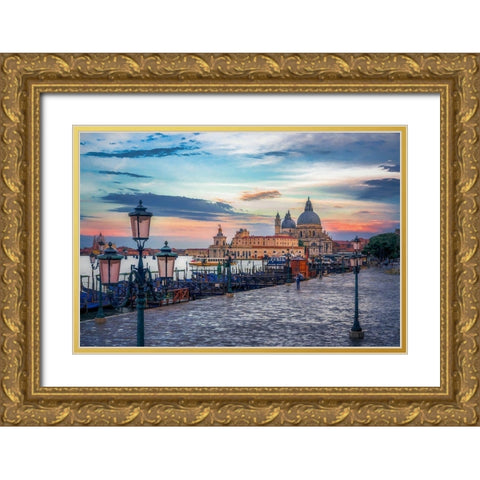 Venetian Dawn Gold Ornate Wood Framed Art Print with Double Matting by Bolokofsky, Ronald