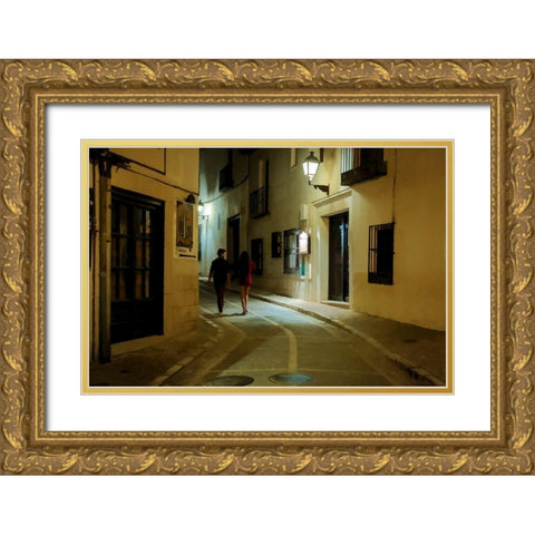 Walking Her Home Gold Ornate Wood Framed Art Print with Double Matting by Bolokofsky, Ronald