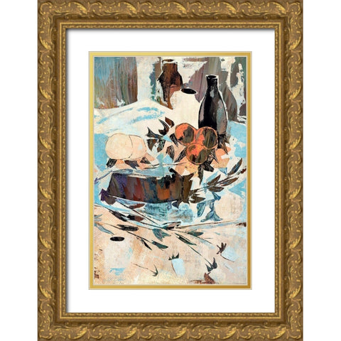 Abstract Still Life Gold Ornate Wood Framed Art Print with Double Matting by Bolokofsky, Ronald