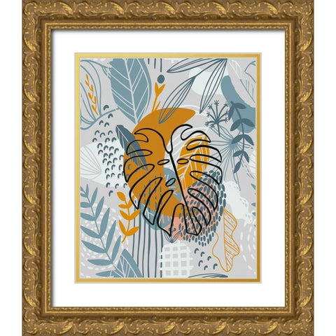 Autumn Leaves 72 Gold Ornate Wood Framed Art Print with Double Matting by Bolokofsky, Ronald