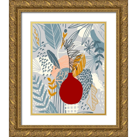 Autumn Leaves 73 Gold Ornate Wood Framed Art Print with Double Matting by Bolokofsky, Ronald
