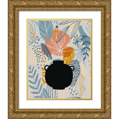 Autumn Leaves 74 Gold Ornate Wood Framed Art Print with Double Matting by Bolokofsky, Ronald