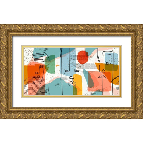 Modern Man 44 Gold Ornate Wood Framed Art Print with Double Matting by Bolokofsky, Ronald