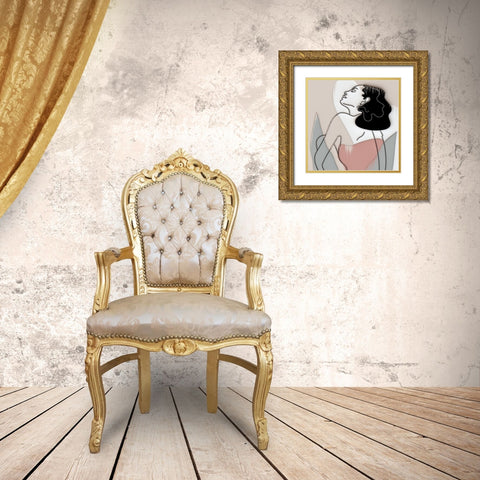 Modern Woman 421A Gold Ornate Wood Framed Art Print with Double Matting by Bolokofsky, Ronald