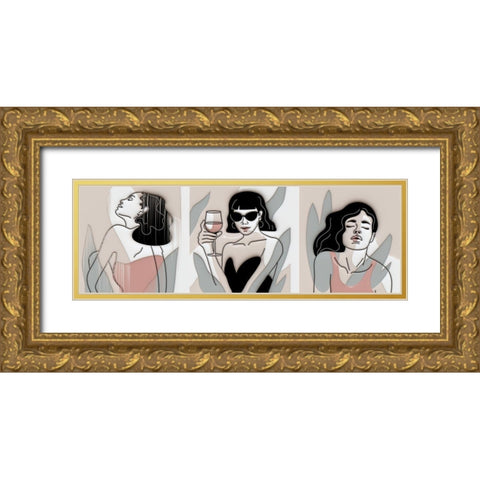 Modern Women 423 Gold Ornate Wood Framed Art Print with Double Matting by Bolokofsky, Ronald
